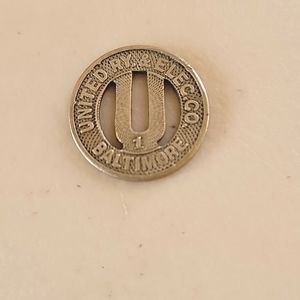 Good For One Fare Token United Ry. & Elec.Co. Baltimore